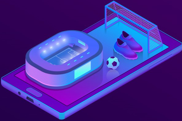 Mobile Football Betting Illustration